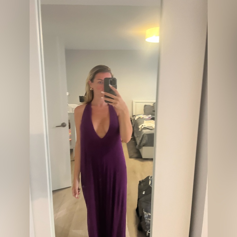 New Elegant purple long Dress for a special occasion as a marriage - size S/M - Picture 4 of 16
